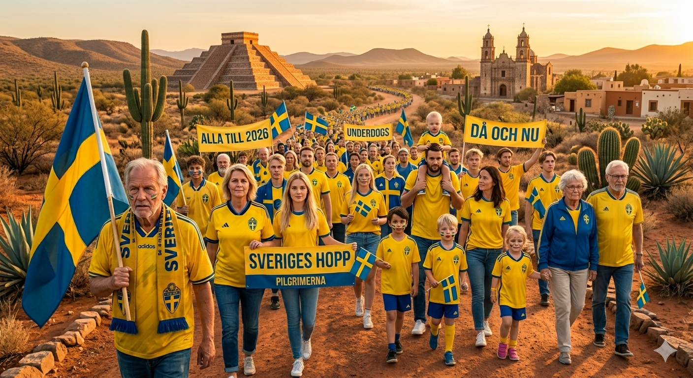 Svenska fans på marsch mot VM 2026