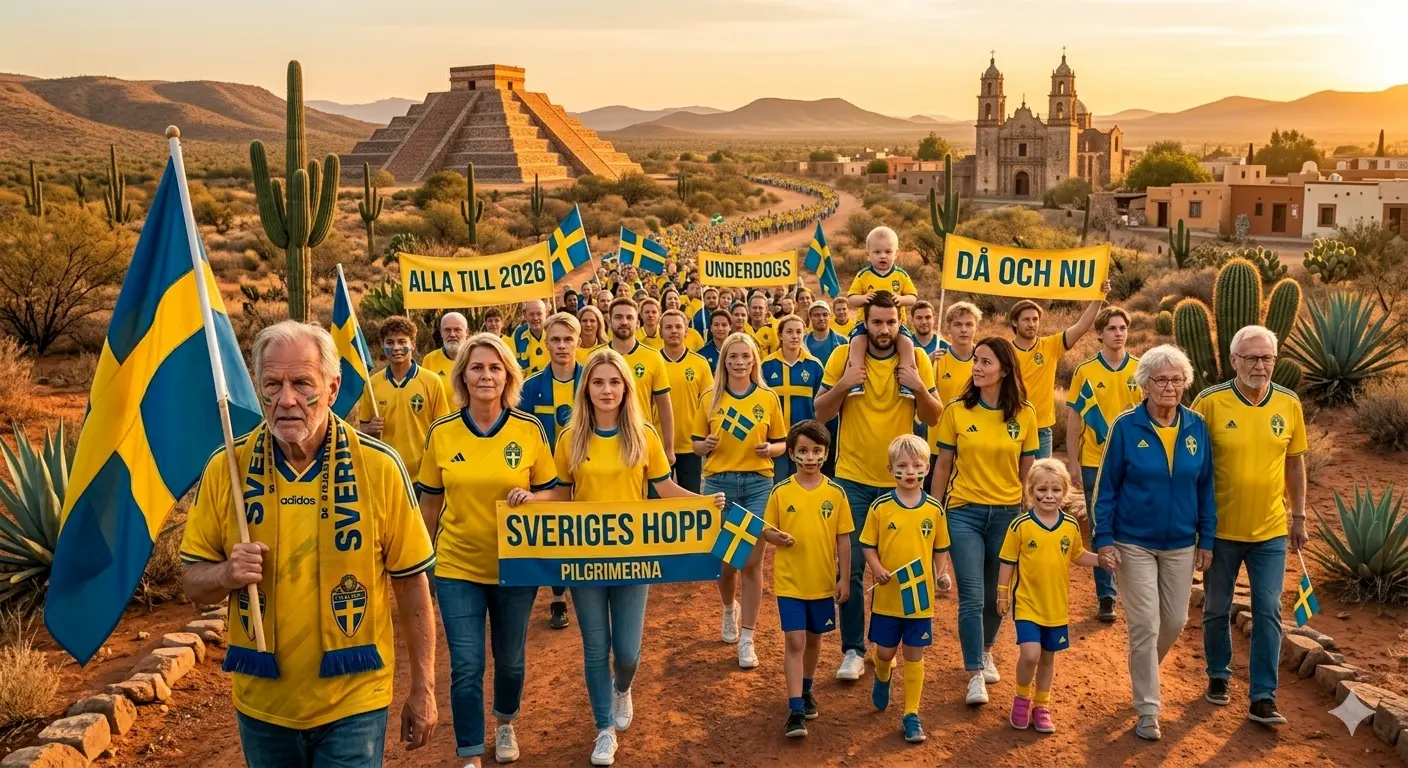 Svenska fans på marsch mot VM 2026